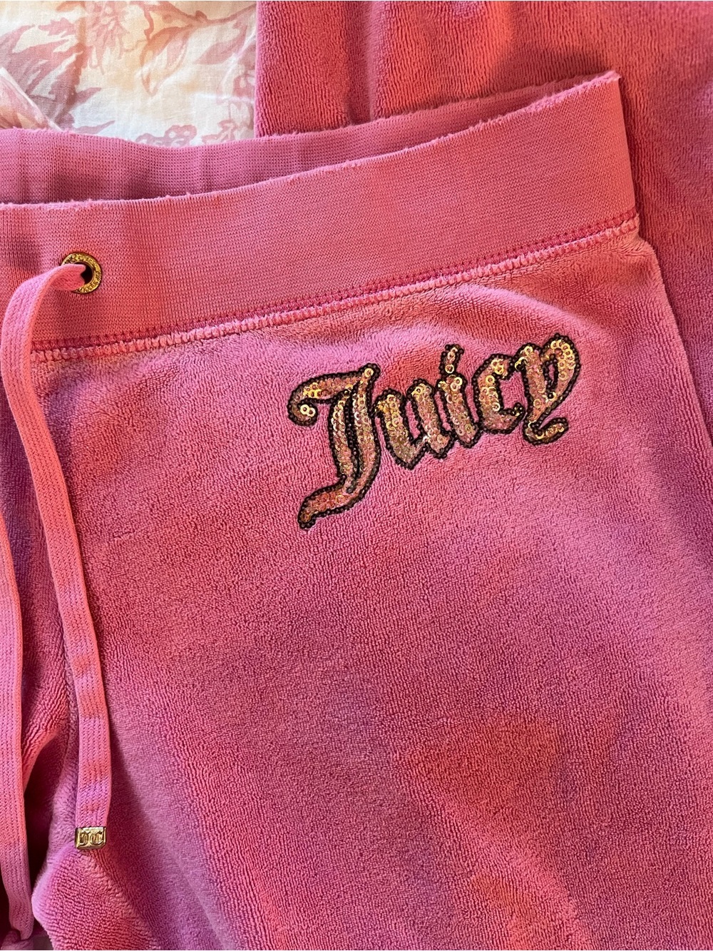 Juicy couture pink velour sweatpants women’s Small